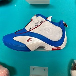 NEW Reebok Men's Answer 4 Basketball Shoes HP3125 Allen Iverson White/Red/Blue